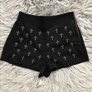 High Waist Black Short size S